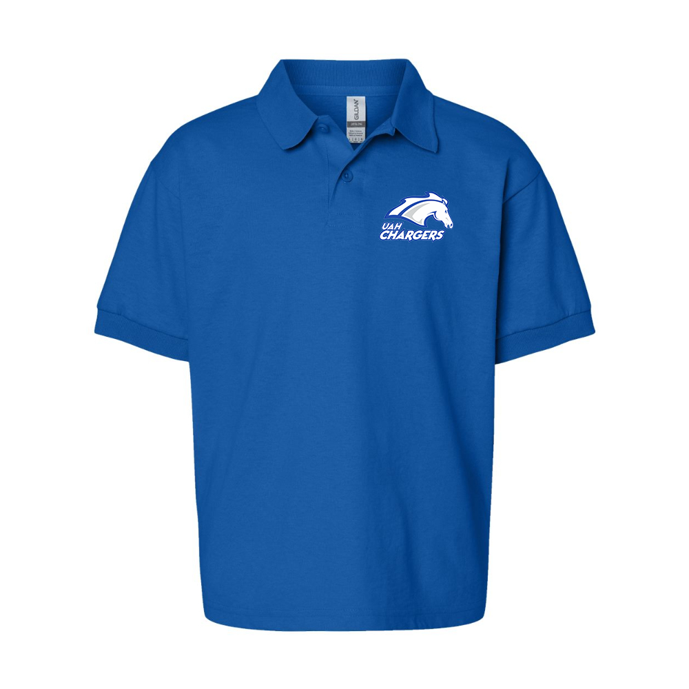 Youth Alabama Huntsville Chargers Gildan Dry Blend Jersey Polo
