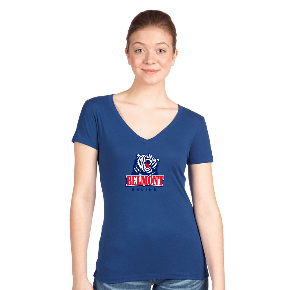 Women's Belmont Bruins  Next Level V-Neck T-Shirt