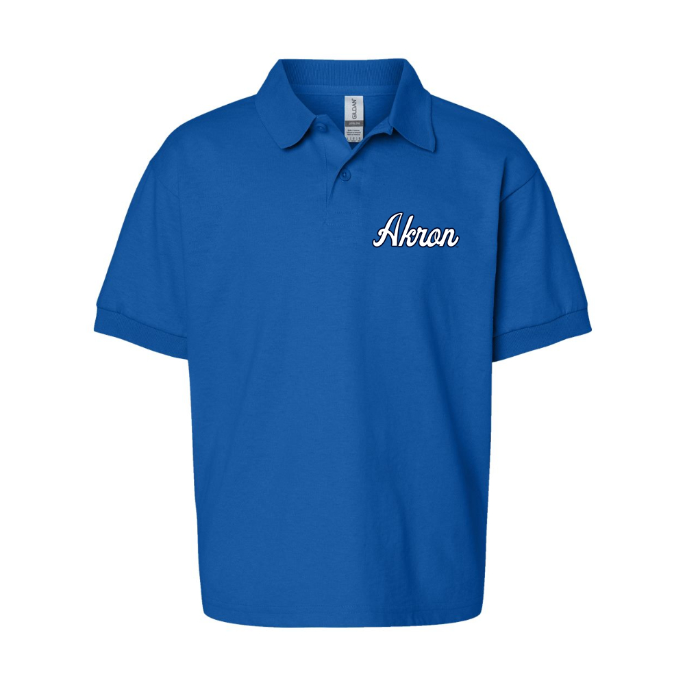 Youth Akron Zips  Gildan Dry Blend Jersey Polo