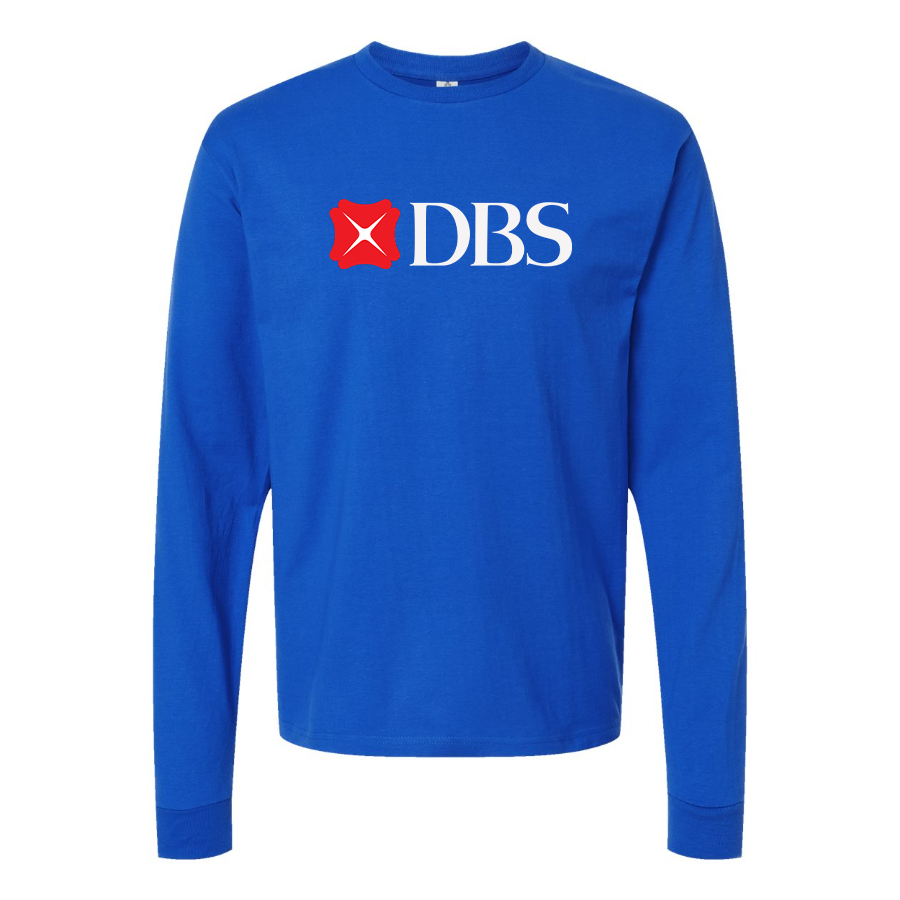 Men's DBS Bank Logo Cotton Long Sleeve T-Shirt