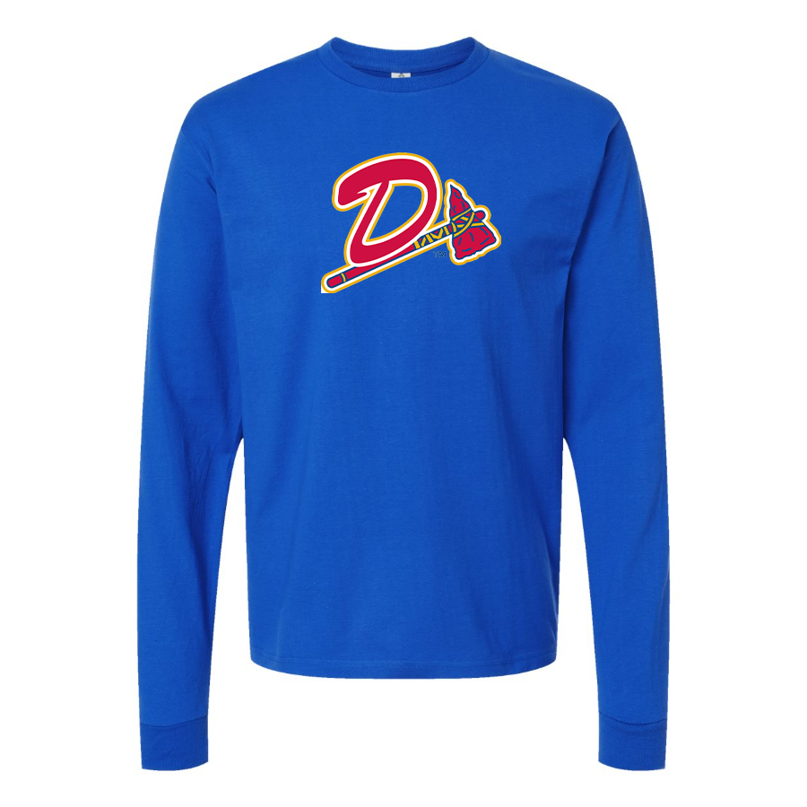 Men's Danville Braves Logo Cotton Long Sleeve T-Shirt