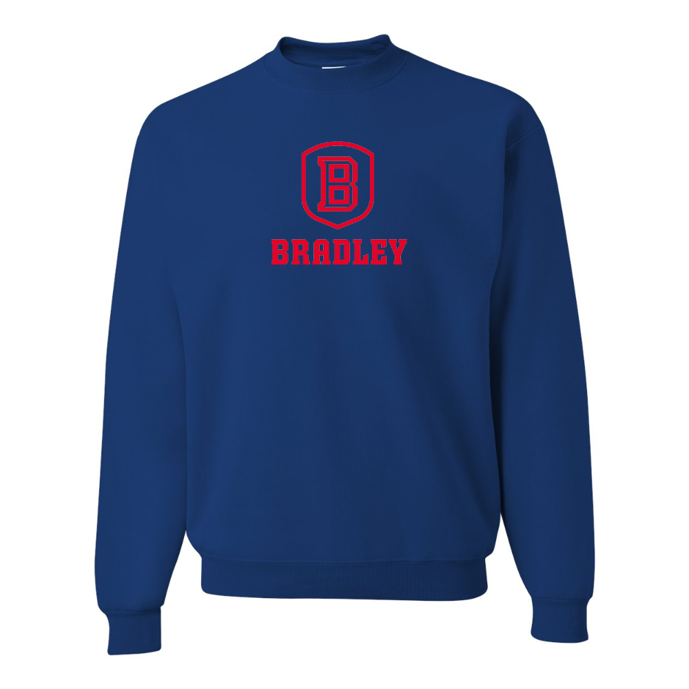 Men's Bradley Braves JERZEES NuBlend Crewneck Sweatshirt
