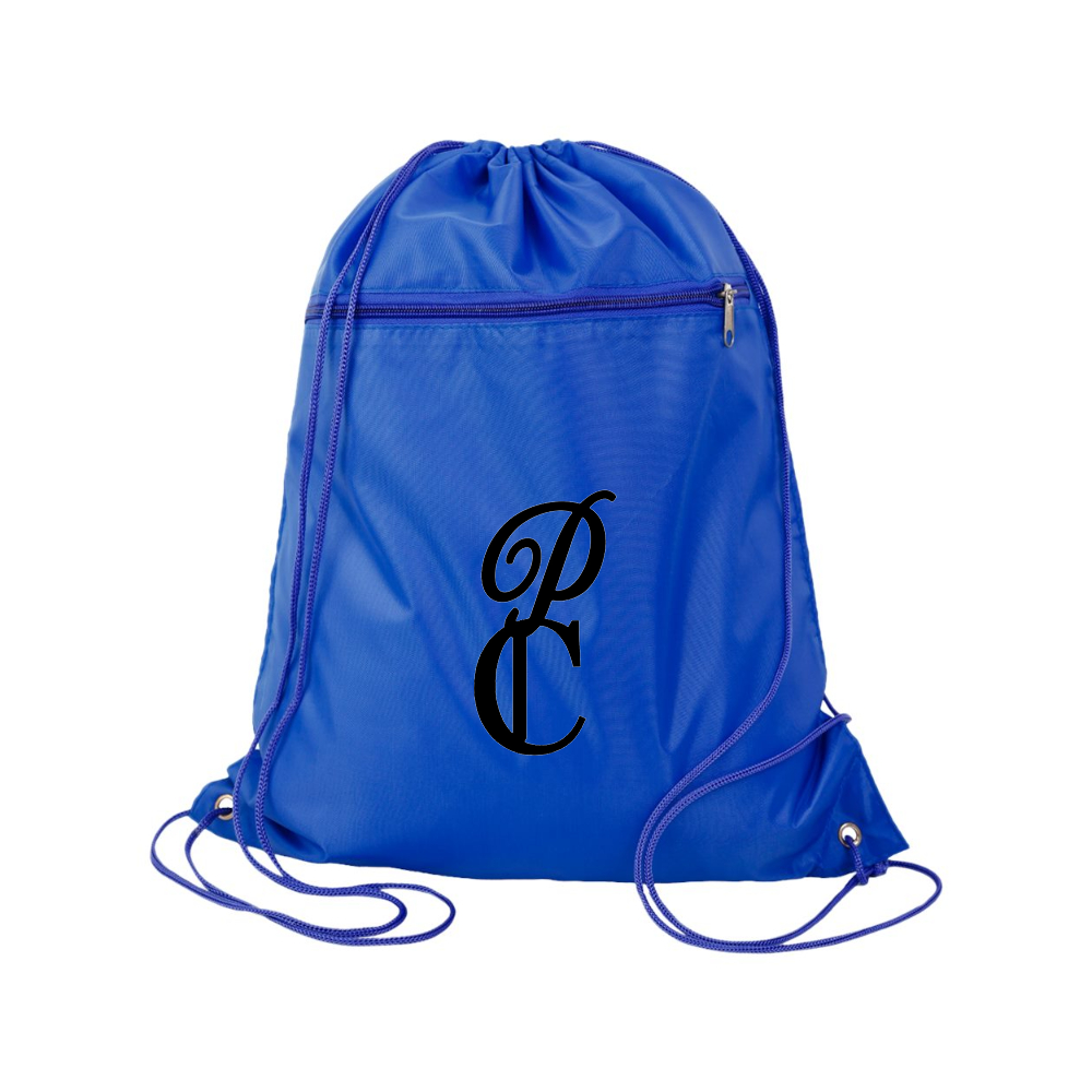 P & C Black  Q-Tees - Polyester Cinchpack