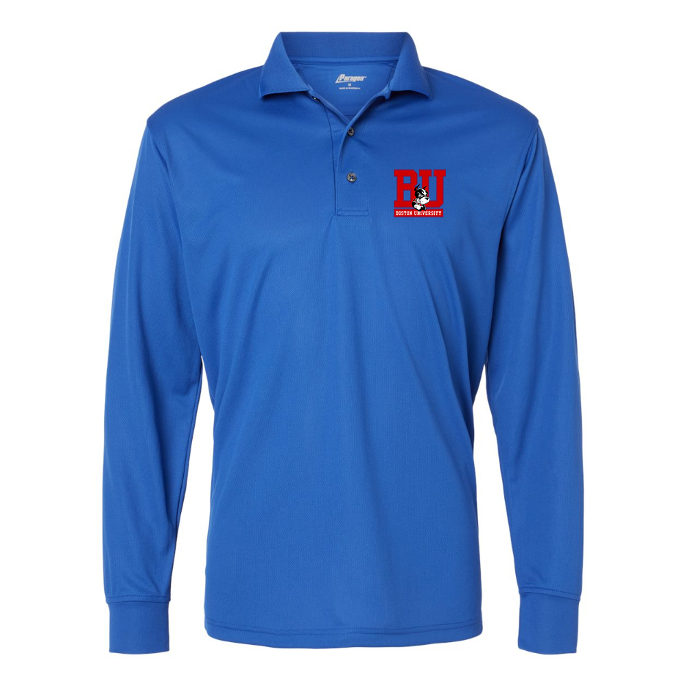 Men's Boston University Terriers Paragon Prescott Long Sleeve Polo