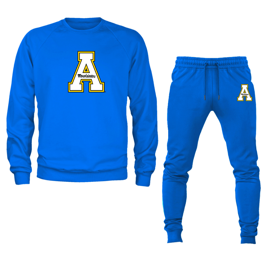 Men's Appalachian State Mountaineers Crewneck Sweatshirt Joggers Suit
