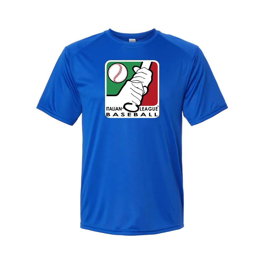 Men's Italian Baseball League Logo Performance T-Shirt