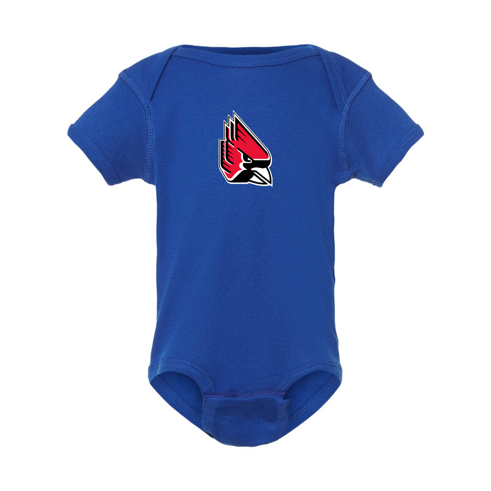 Ball State Cardinals  Rabbit Skins Infant Baby Rib Bodysuit