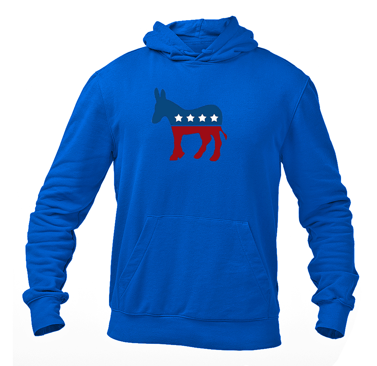 Men's  Democrat Election Symbol Softstyle Midweight Hooded Sweatshirt