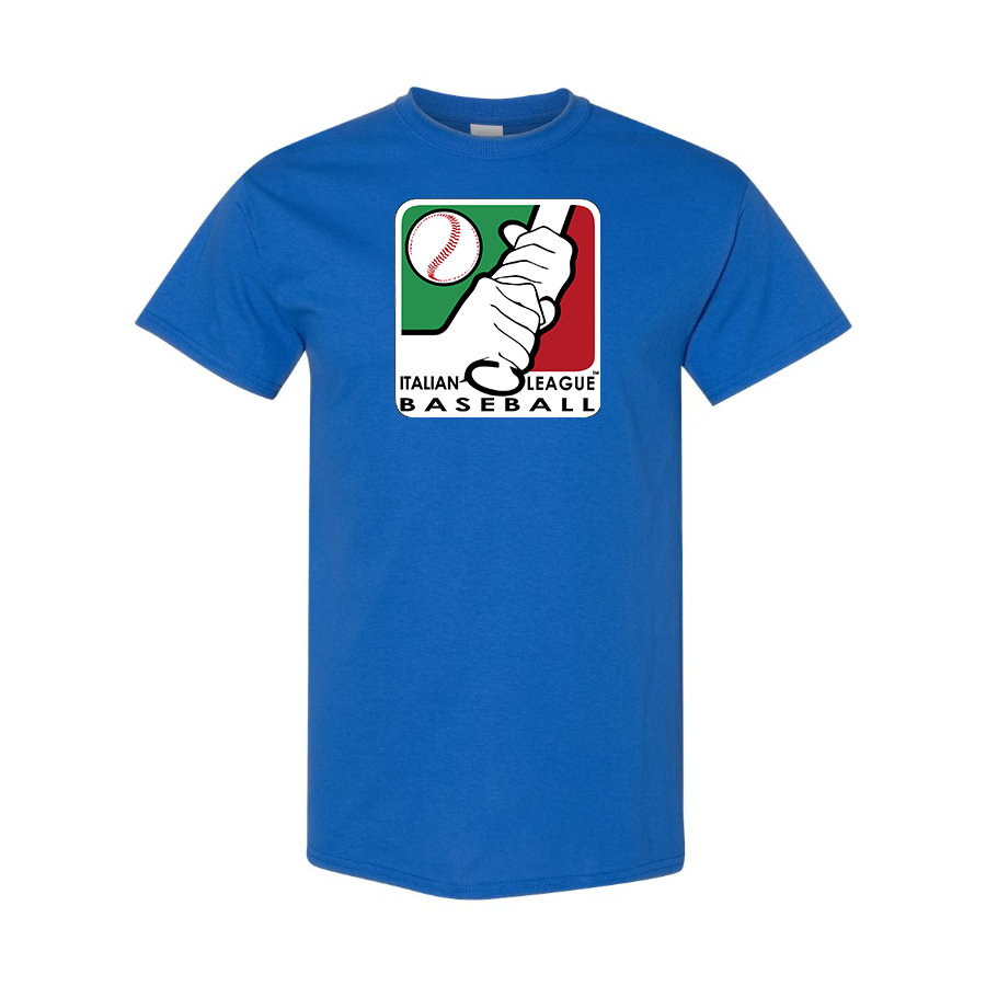 Men's Italian Baseball League Logo Cotton T-Shirt