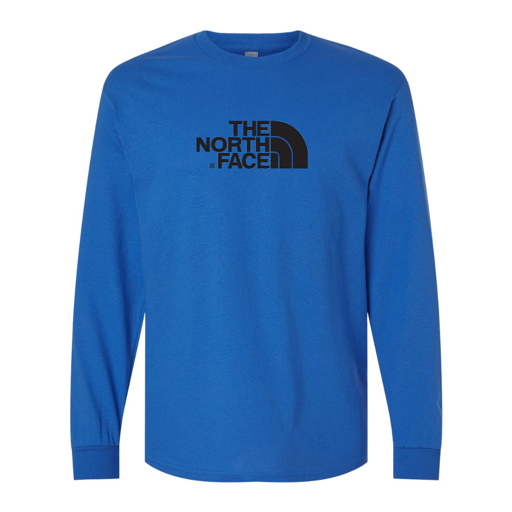 Men's  The North Face Black Gildan Heavy Cotton Long Sleeve T-Shirt