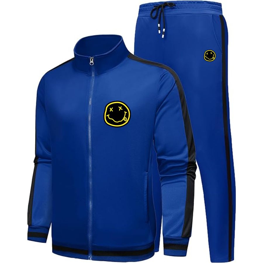 Men's Nirvana Yellow and Black Face Dri-Fit TrackSuit