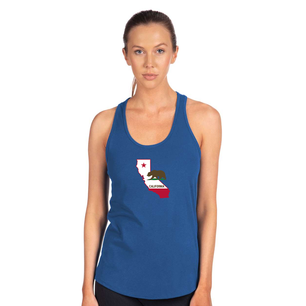 Women's  California Bear Map Next Level Ideal Racerback Tank