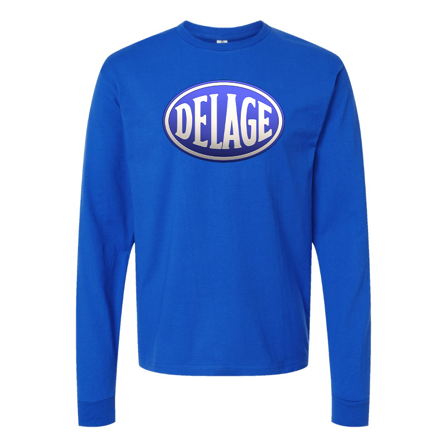 Men's Delage  Logo Cotton Long Sleeve T-Shirt