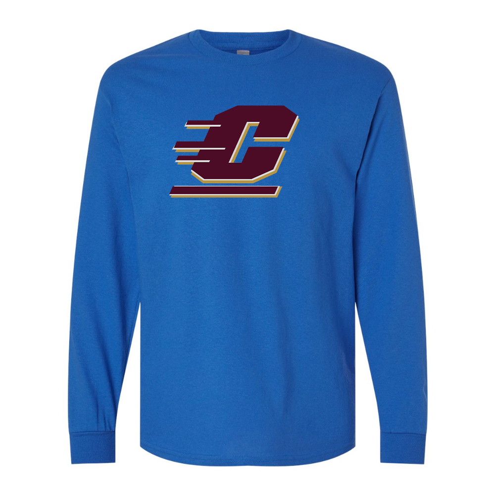 Men's Central Michigan Chippewas  Gildan Heavy Cotton Long Sleeve T-Shirt