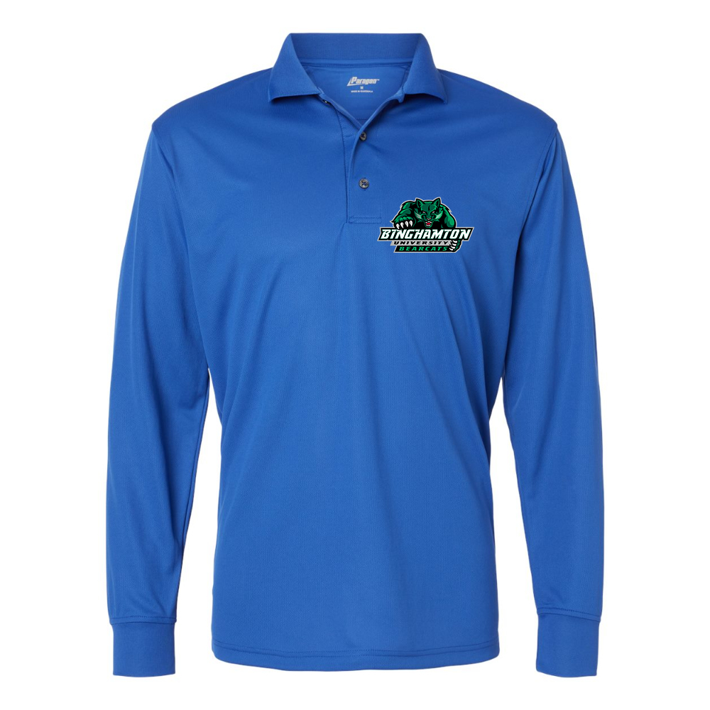 Men's  Binghamton Bearcats  Paragon Prescott Long Sleeve Polo