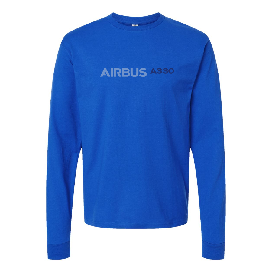 Men's  A330 Logo Cotton Long Sleeve T-Shirt