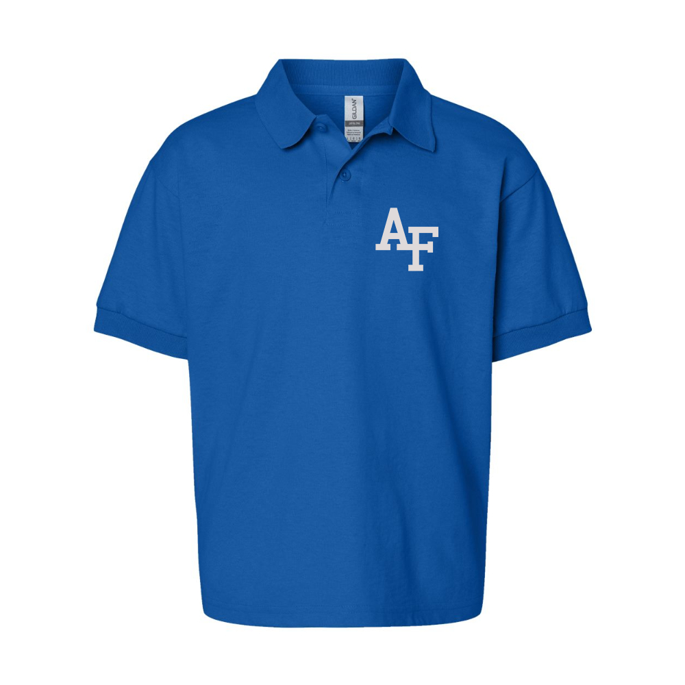 Youth Air Force Falcons  Gildan Dry Blend Jersey Polo
