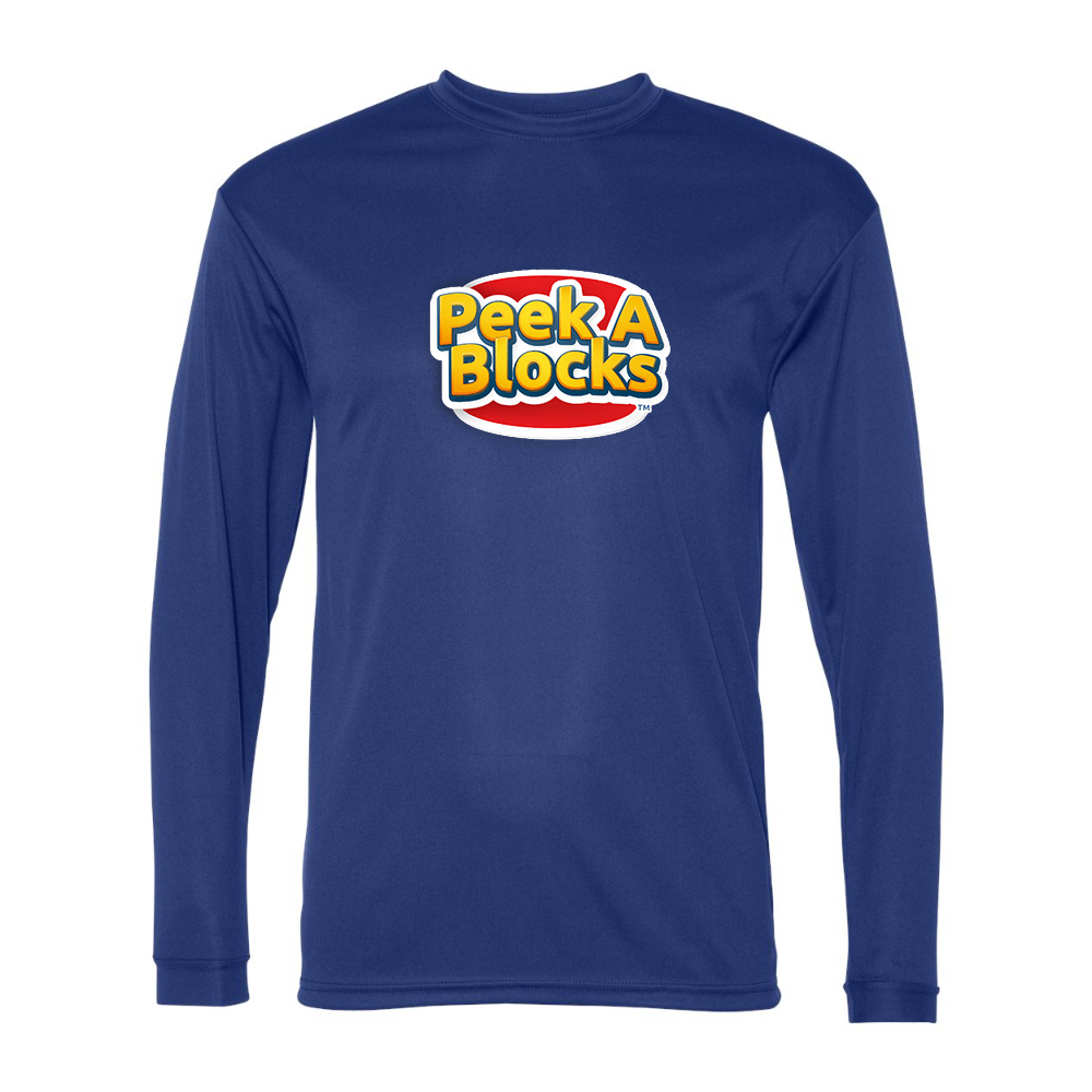 Men's Peek A Blocks  Performance Long Sleeve T-Shirt