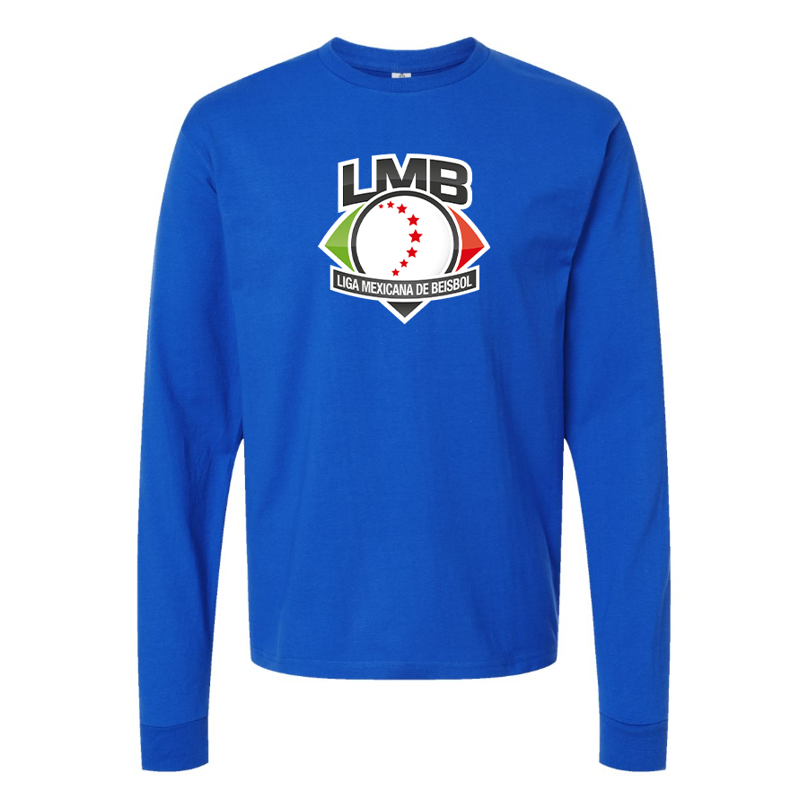 Men's Liga Mexicana de Béisbol Logo Cotton Long Sleeve T-Shirt