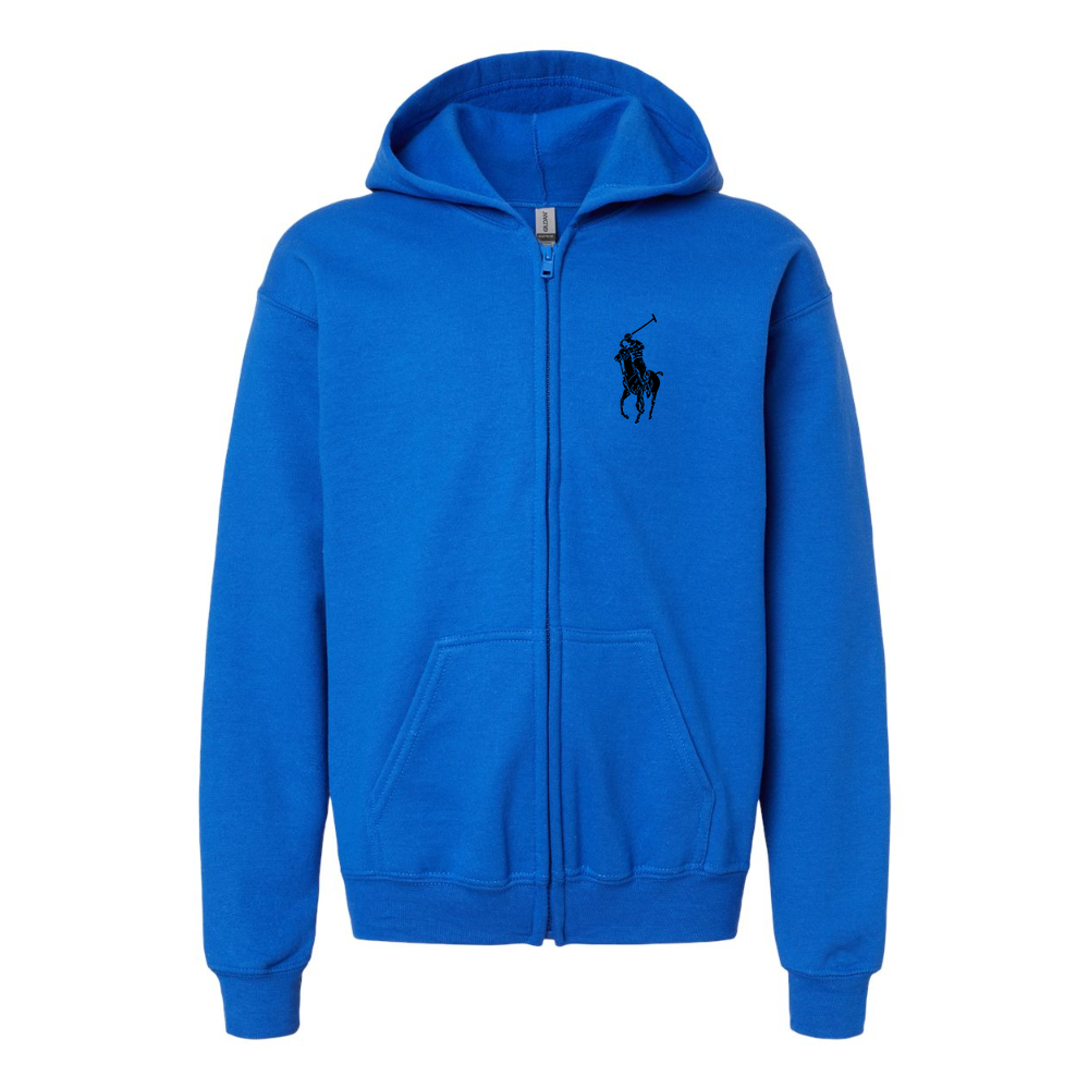 Youth Polo Ralph Lauren Gildan Heavy Blend Full Zip Hooded Sweatshirt