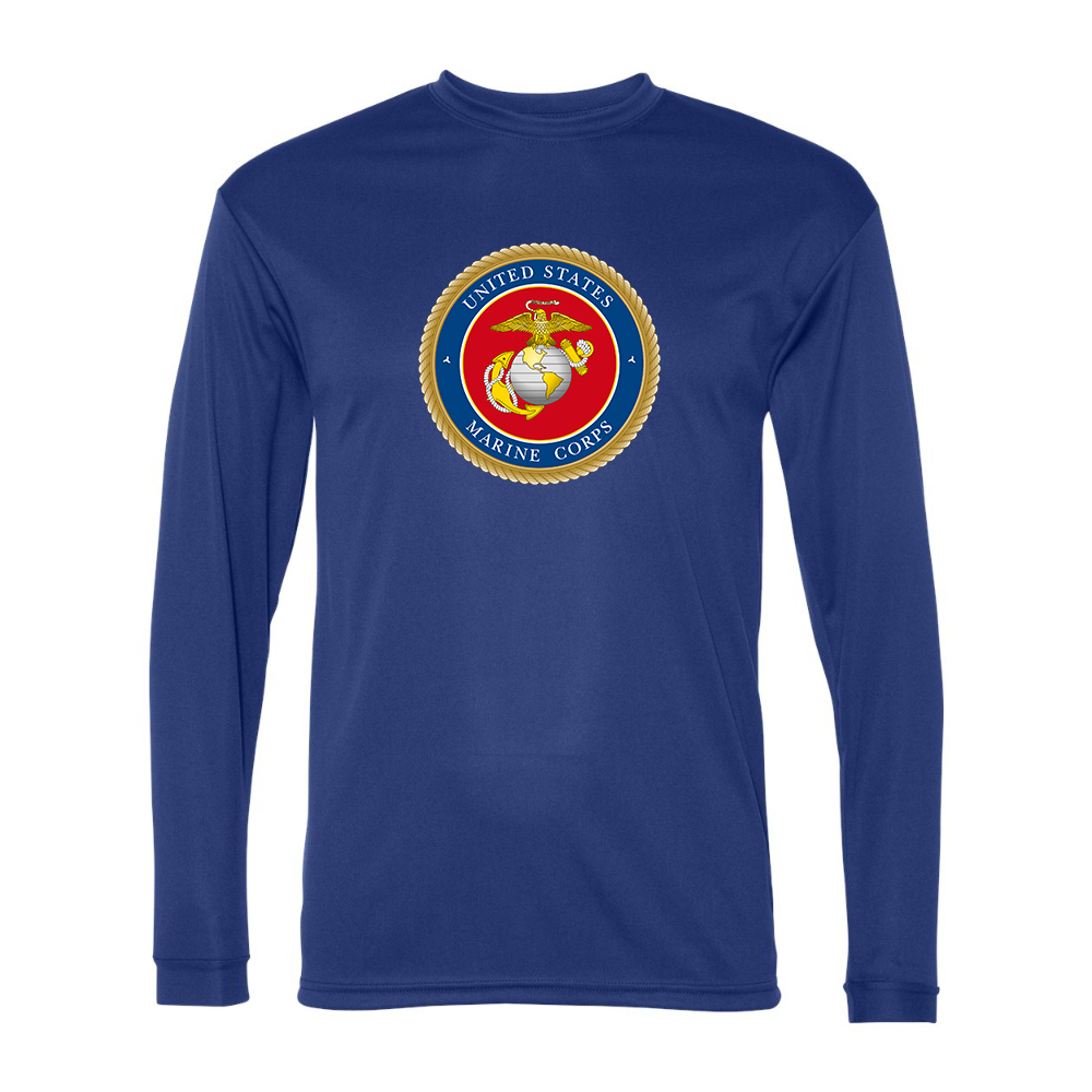Men's  USMC Emblem Performance Long Sleeve T-Shirt