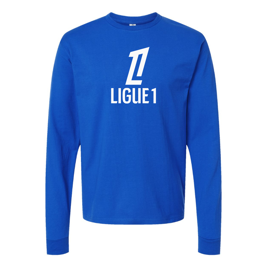 Men's Ligue 1 Logo Cotton Long Sleeve T-Shirt