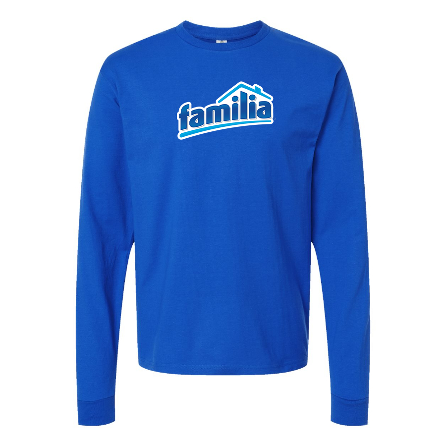Men's Familia Logo Cotton Long Sleeve T-Shirt