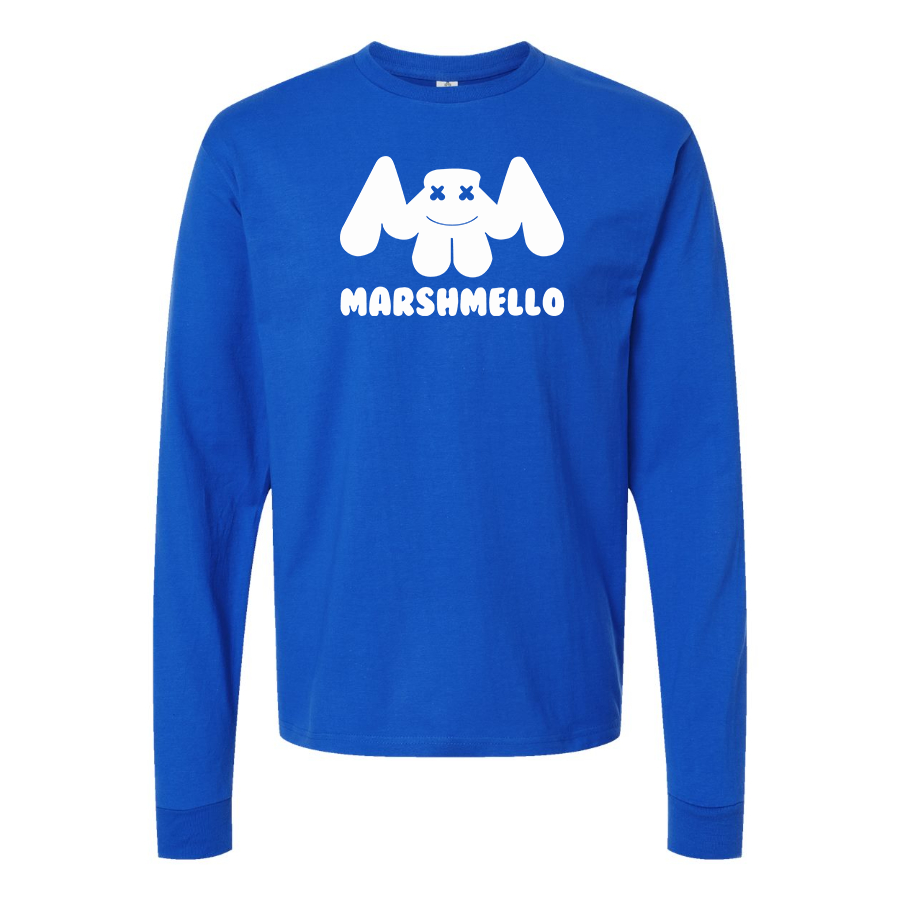 Men's Marshmello Logo Cotton Long Sleeve T-Shirt