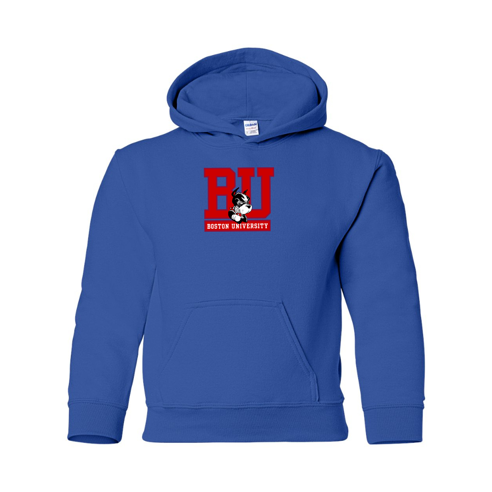 Youth Boston University Terriers Gildan Heavy Blend  Hooded Sweatshirt