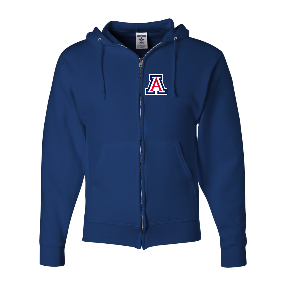 Men's  Arizona Wildcats JERZEES NuBlend Full-Zip Hooded Sweatshirt