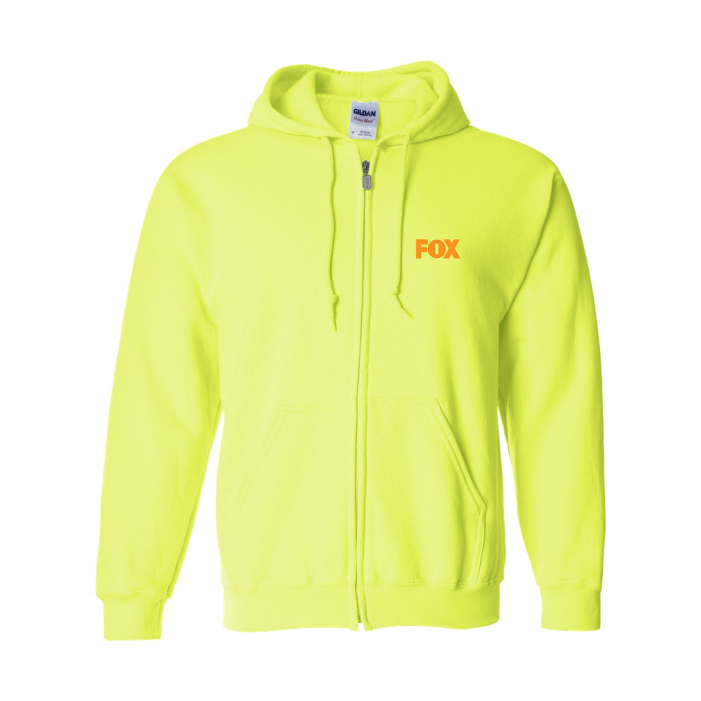 Men's Fox Gildan  Heavy Blend Full Zip Hooded Sweatshirt