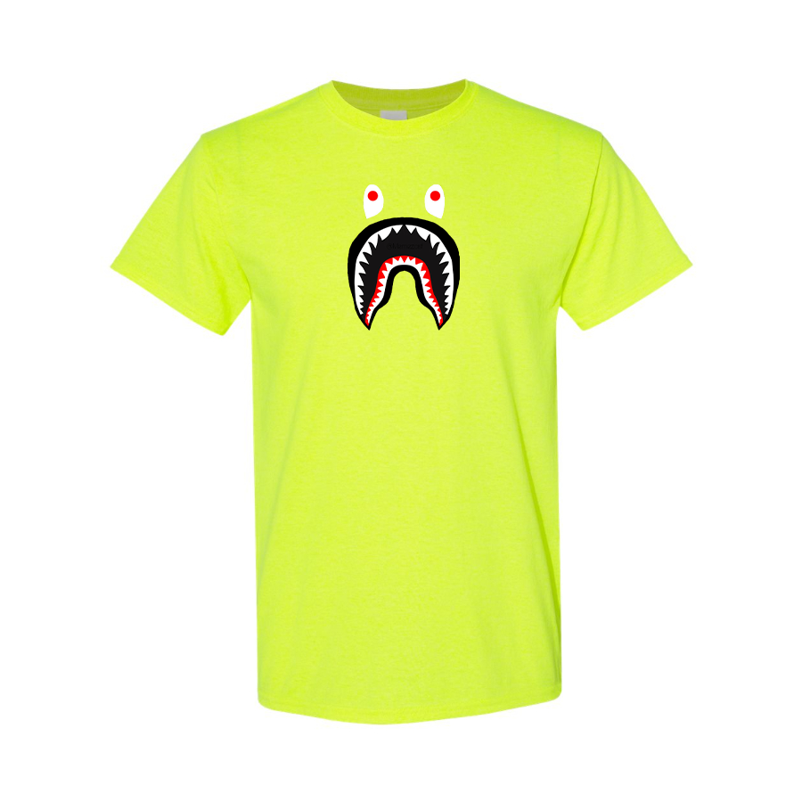 Men's BAPE Shark Logo Cotton T-Shirt