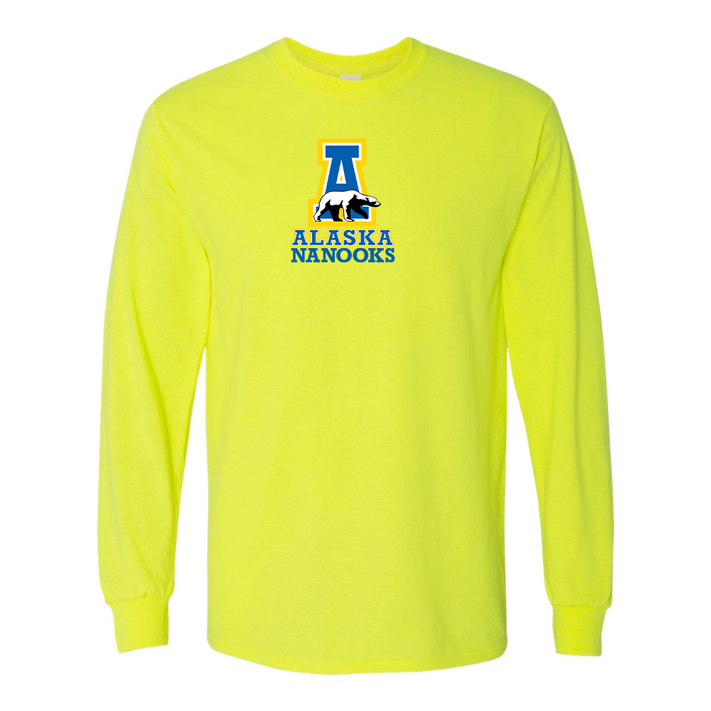 Men's Alaska Nanooks Gildan Heavy Cotton Long Sleeve T-Shirt