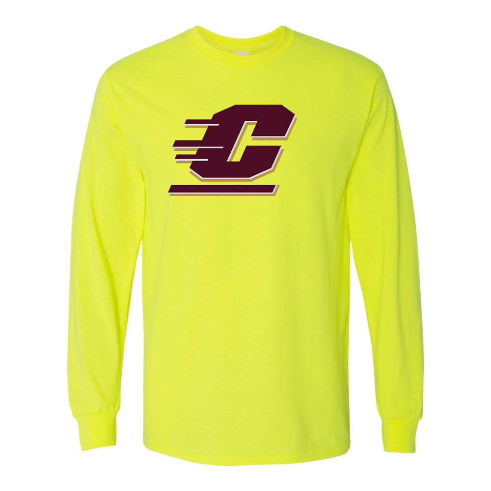 Men's Central Michigan Chippewas  Gildan Heavy Cotton Long Sleeve T-Shirt