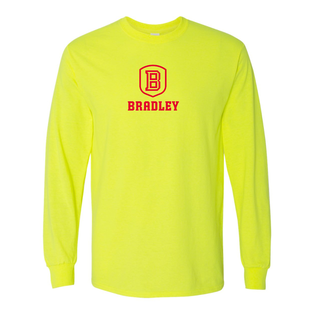 Men's Bradley Braves Gildan Heavy Cotton Long Sleeve T-Shirt