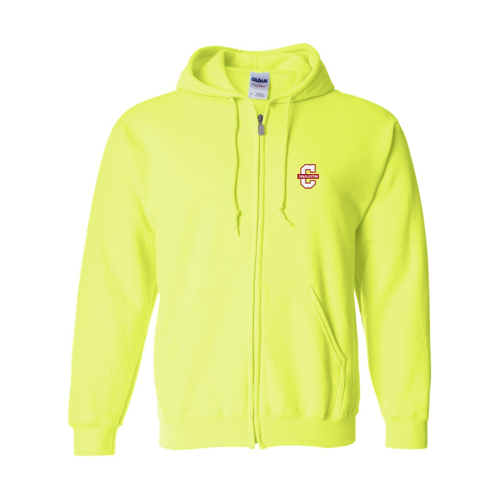 Men's Charleston Cougars  Gildan  Heavy Blend Full Zip Hooded Sweatshirt