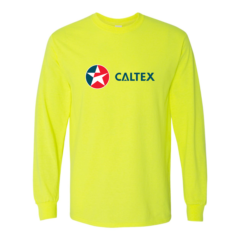 Men's  Caltex Gas Station  Gildan Heavy Cotton Long Sleeve T-Shirt