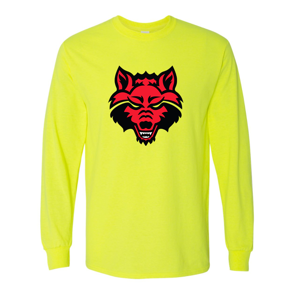 Men's  Arkansas State Red Wolves Gildan Heavy Cotton Long Sleeve T-Shirt
