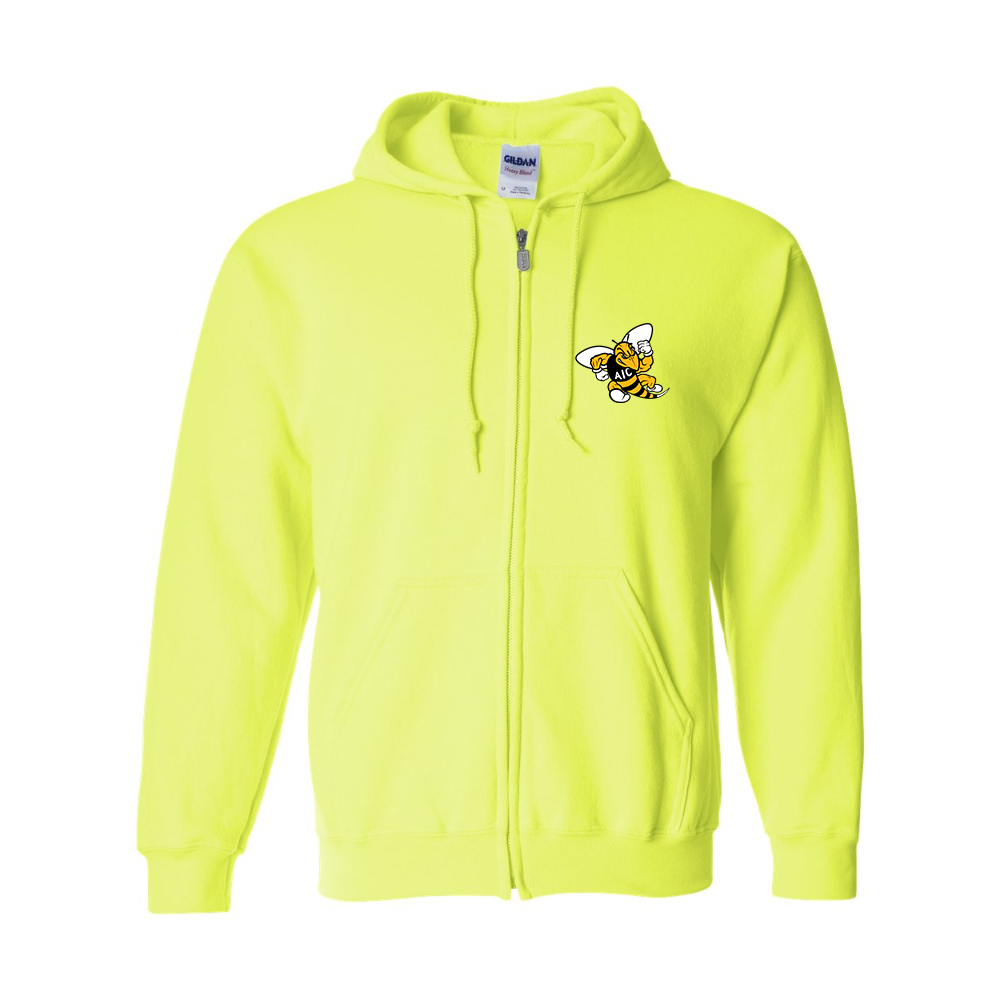 Men's AIC Yellow Jackets  Gildan  Heavy Blend Full Zip Hooded Sweatshirt