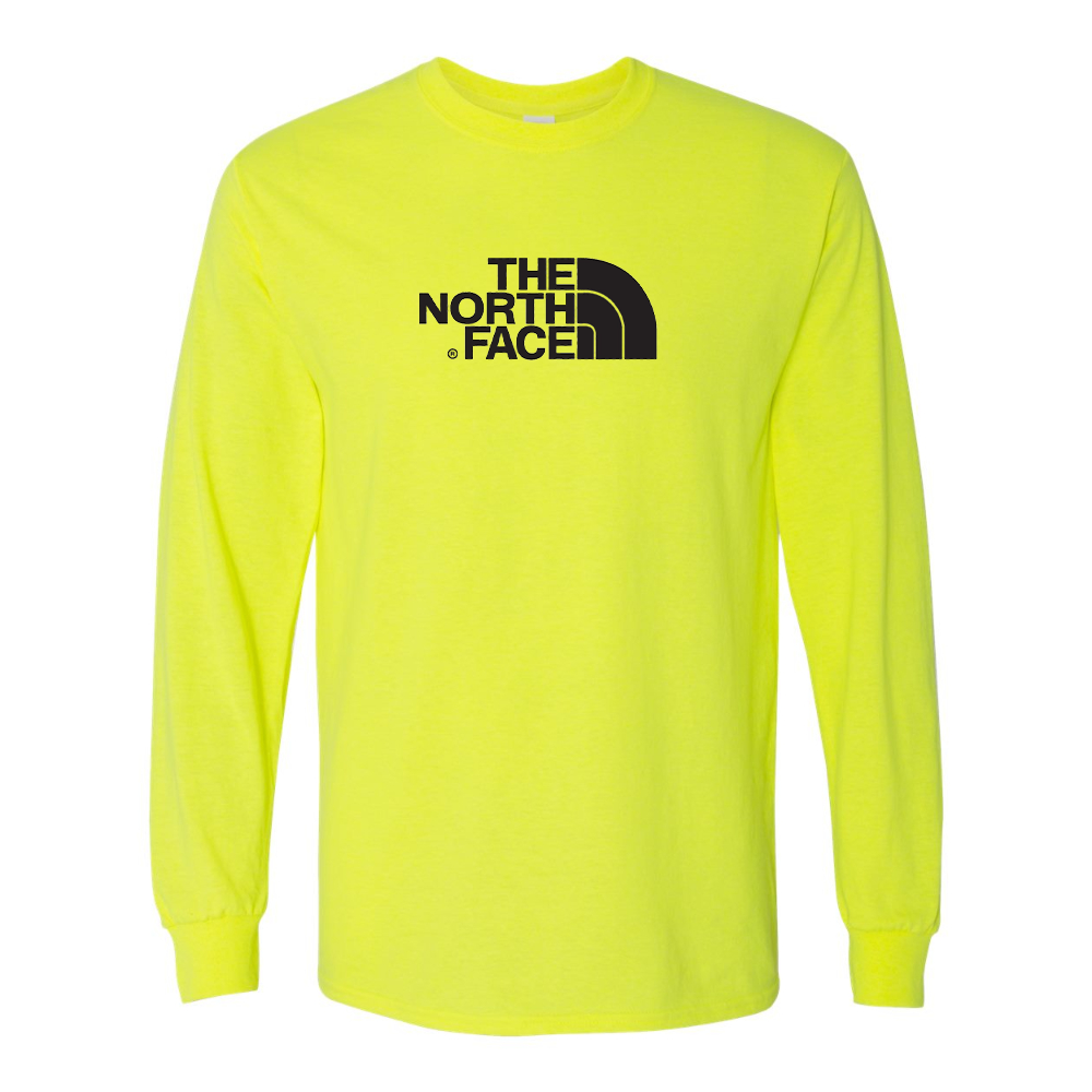 Men's  The North Face Black Gildan Heavy Cotton Long Sleeve T-Shirt