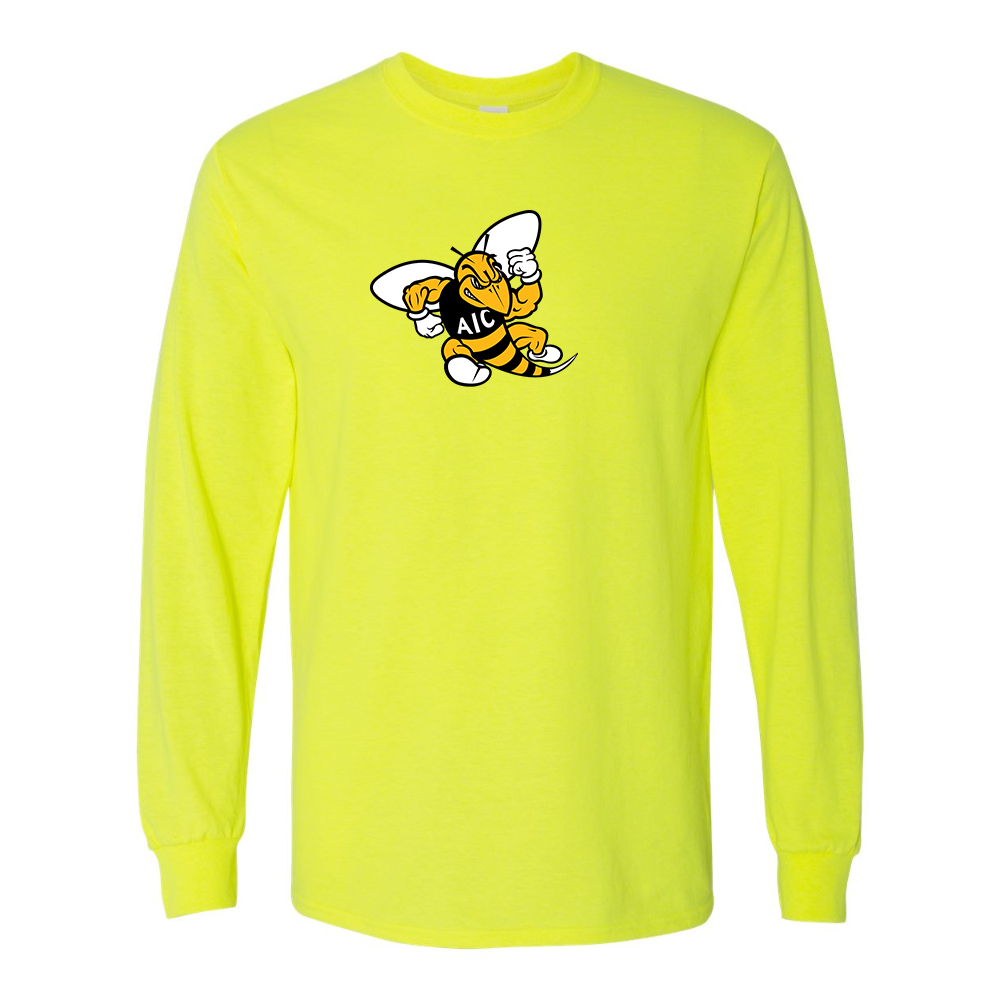 Men's AIC Yellow Jackets  Gildan Heavy Cotton Long Sleeve T-Shirt