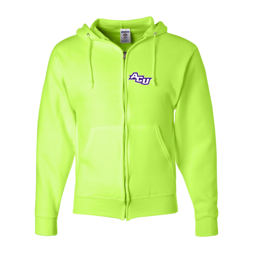 Men's Abilene Christian Wildcats  JERZEES NuBlend Full-Zip Hooded Sweatshirt