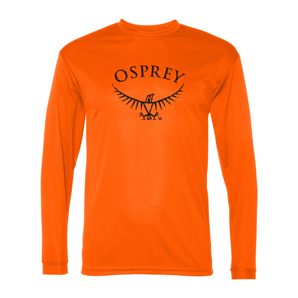 Men's Osprey Black  Performance Long Sleeve T-Shirt