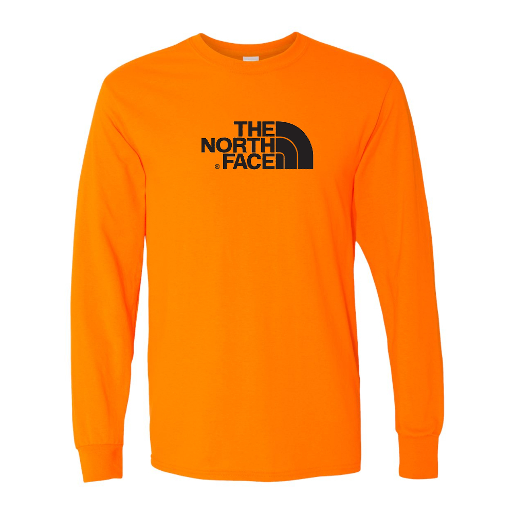Men's  The North Face Black Gildan Heavy Cotton Long Sleeve T-Shirt