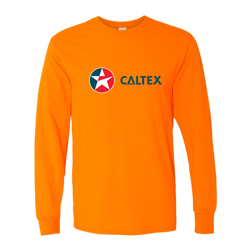 Men's  Caltex Gas Station  Gildan Heavy Cotton Long Sleeve T-Shirt