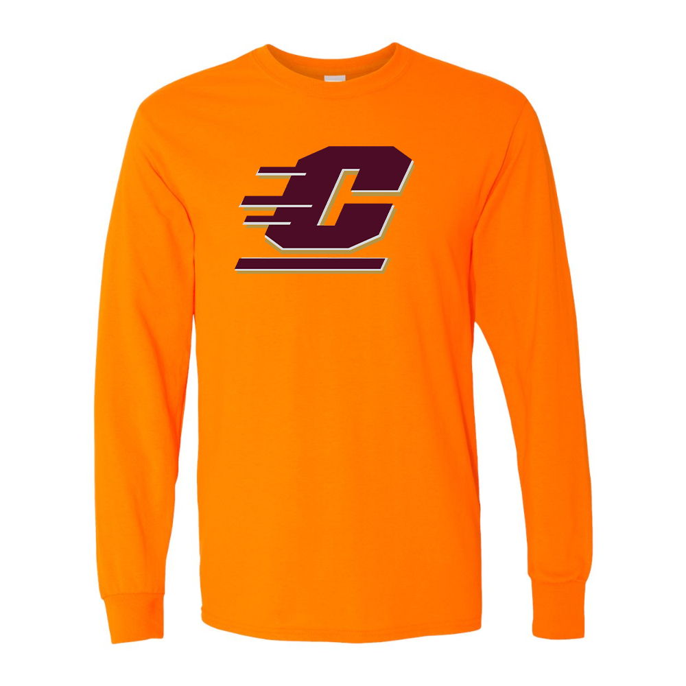 Men's Central Michigan Chippewas  Gildan Heavy Cotton Long Sleeve T-Shirt