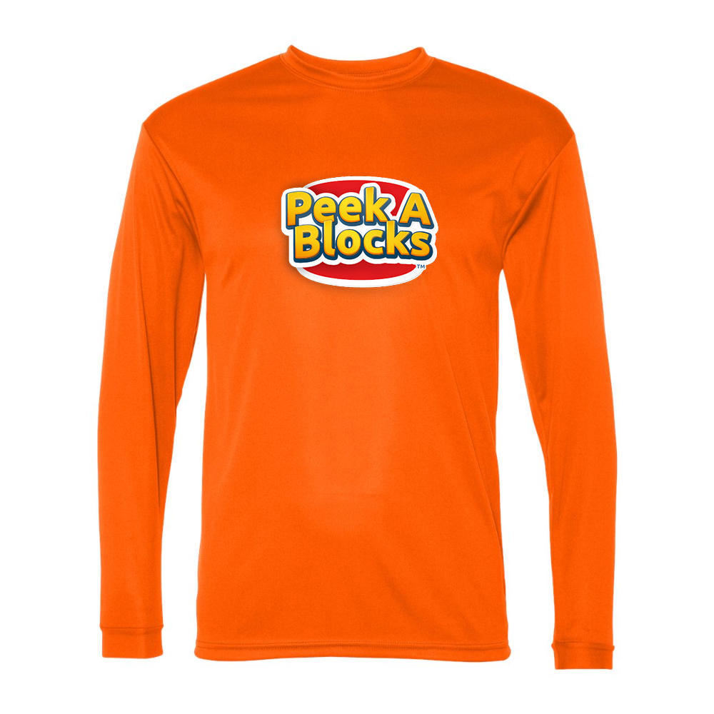 Men's Peek A Blocks  Performance Long Sleeve T-Shirt