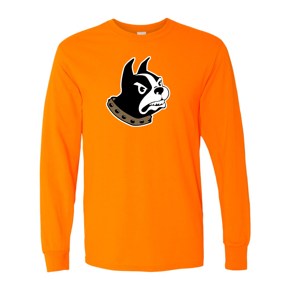 Men's Woffrd Terriers  Gildan Heavy Cotton Long Sleeve T-Shirt