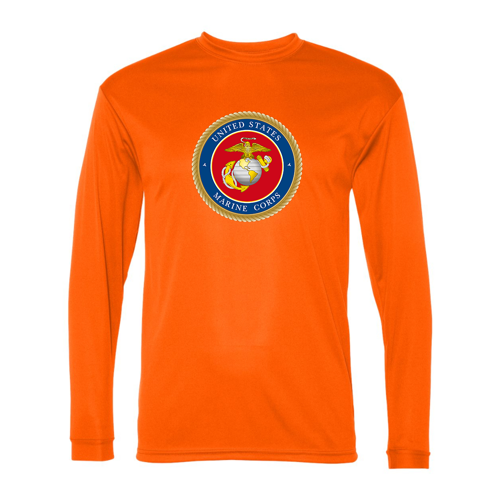 Men's  USMC Emblem Performance Long Sleeve T-Shirt