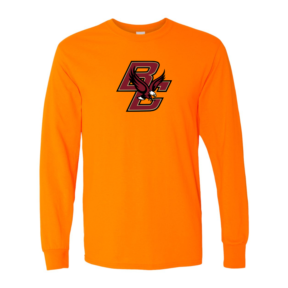 Men's Boston College Eagles Gildan Heavy Cotton Long Sleeve T-Shirt